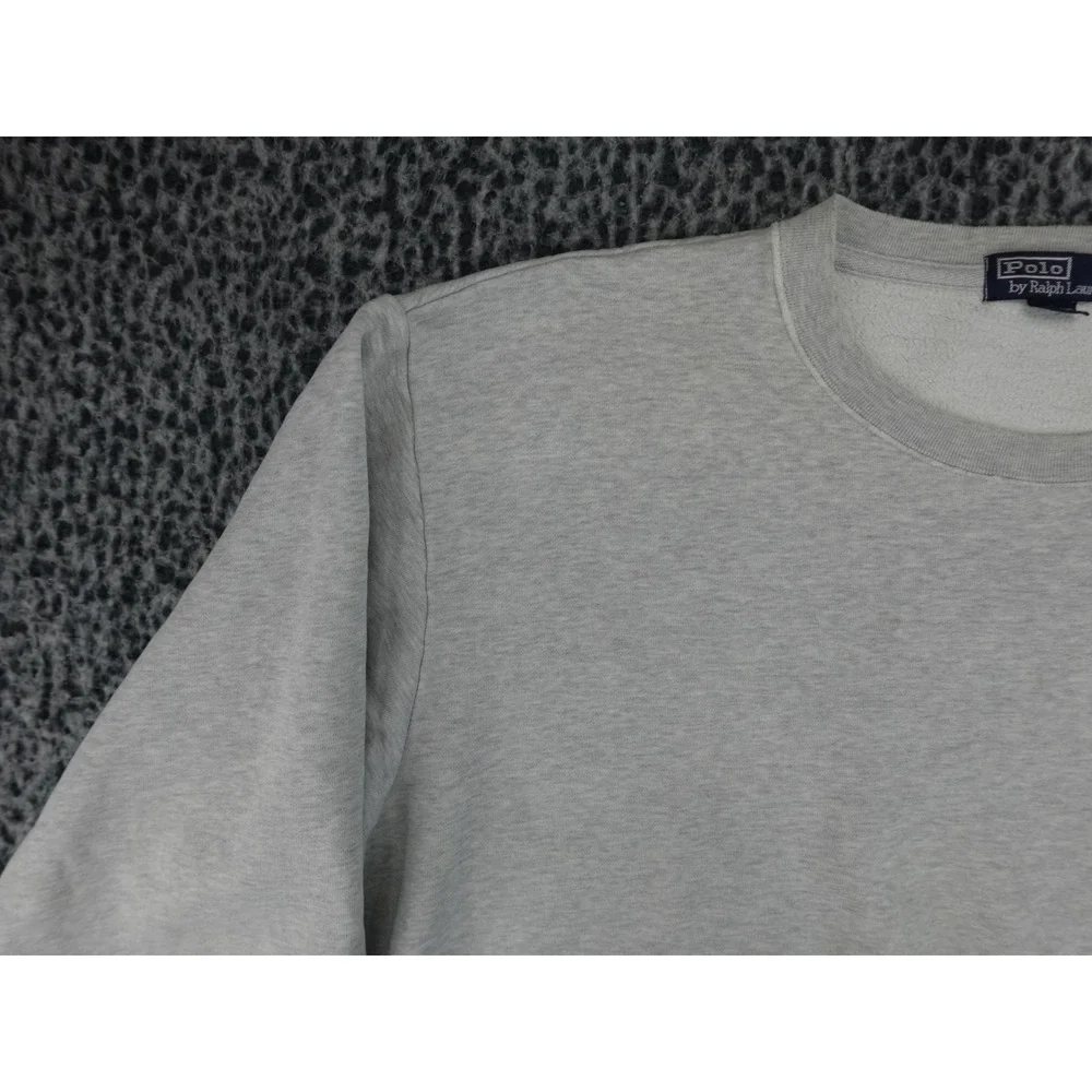 Polo Ralph Lauren Crewneck Sweatshirt Mens XL Gray Embroidered Pony Cotton Blend